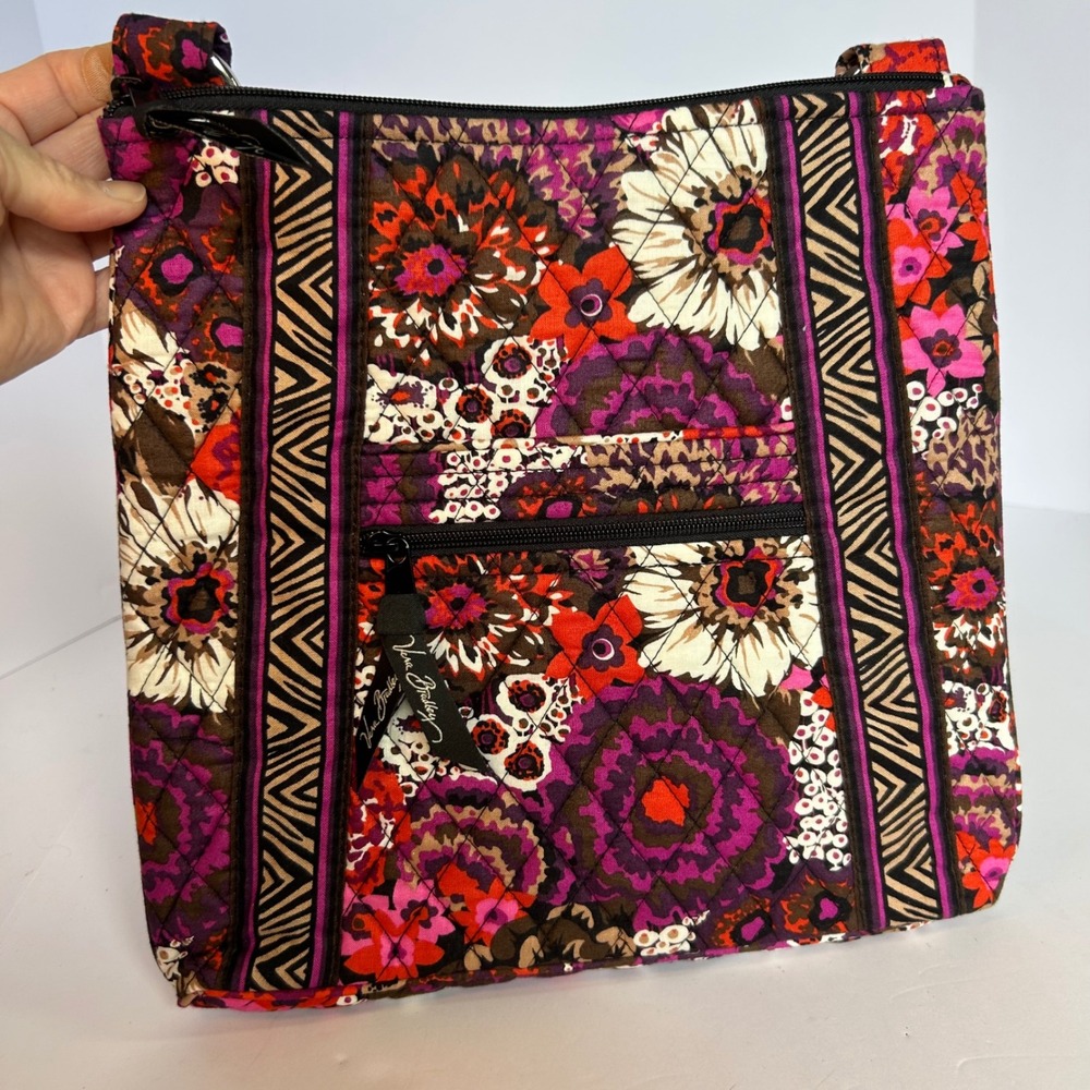 Vera Bradley Crossbody Bag Quilted Floral Rosewood Grand‎ Purse